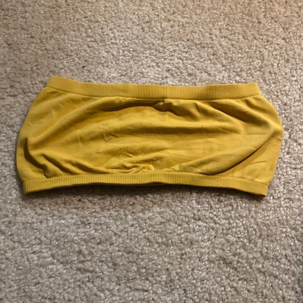 Mustard tube top/skirt